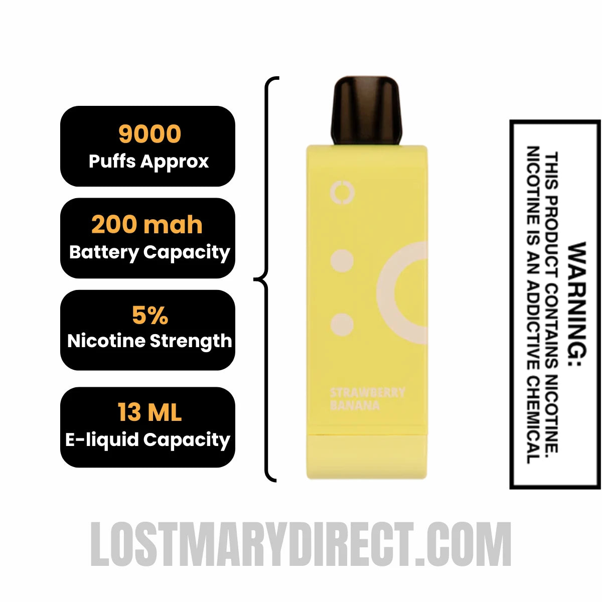 Strawberry Banana Off Stamp SW9000 Disposable Pod Specifications Strawberry Banana Off Stamp SW9000 Disposable Pod Specifications
