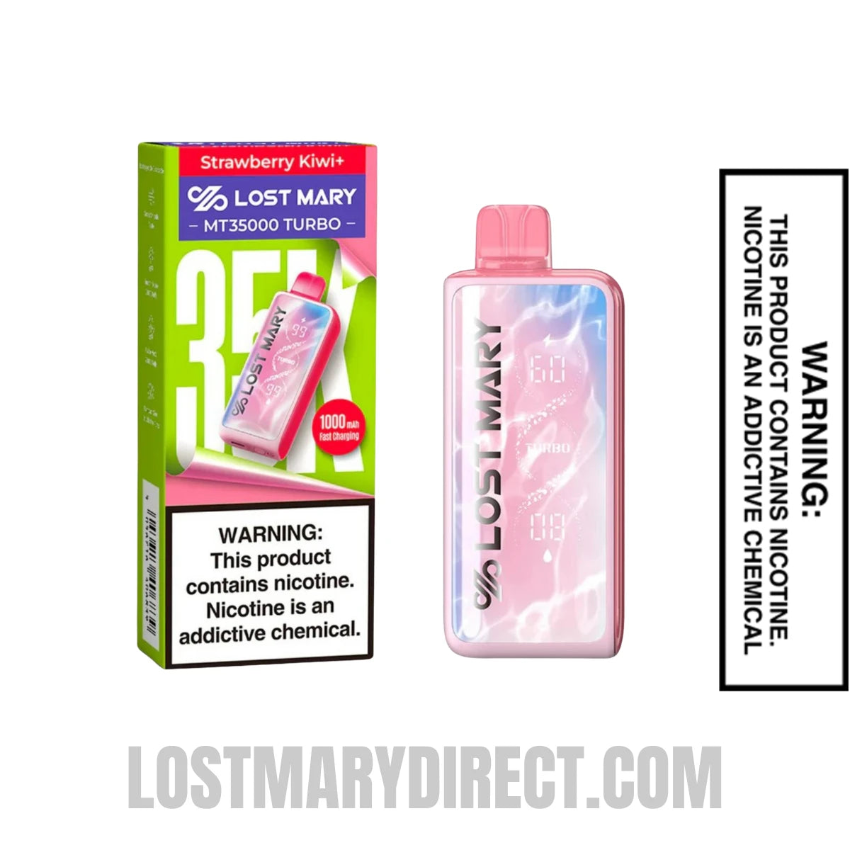 Strawberry Kiwi Lost Mary MT35000 Turbo Vape Package Strawberry Kiwi Lost Mary MT35000 Turbo Vape Package