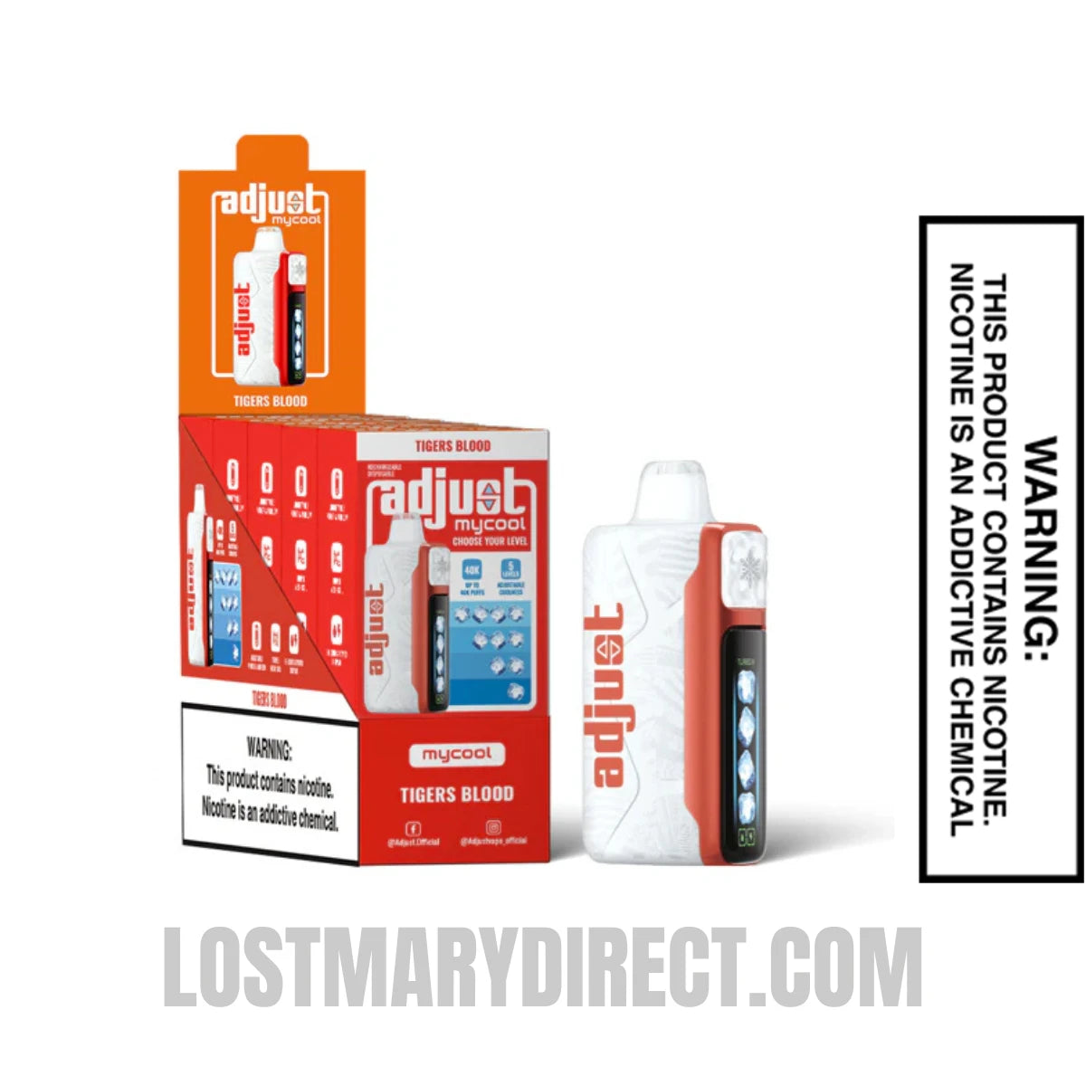 Tigers Blood Adjust MyCool 40k Disposable Vape with Package box Tigers Blood Adjust MyCool 40k Disposable Vape with Package box