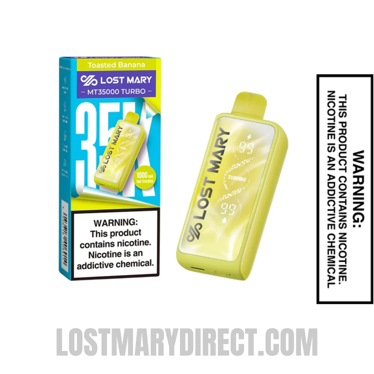 Toasted Banana Lost Mary MT35000 Turbo Vape Package Toasted Banana Lost Mary MT35000 Turbo Vape Package