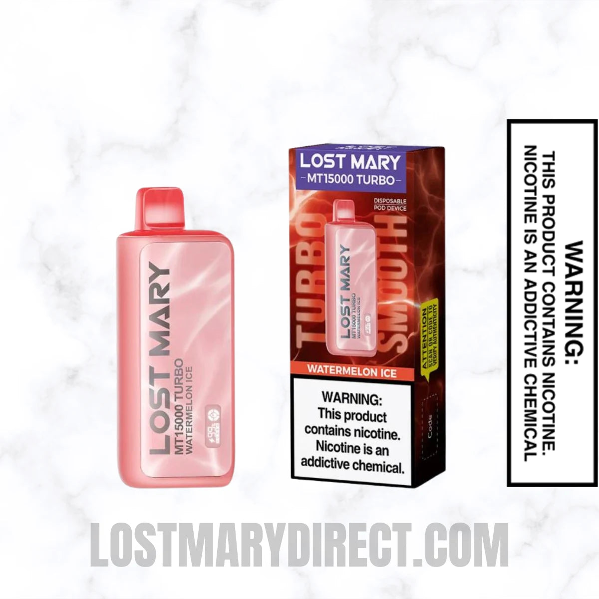 Watermelon Ice Lost Mary MT15000 TURBO Vape With Package Box Watermelon Ice Lost Mary MT15000 TURBO Vape With Package Box