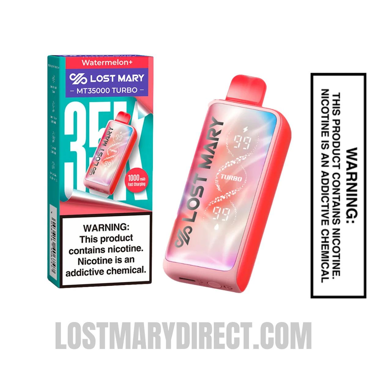 Watermelon Lost Mary MT35000 Turbo Disposable Vape With Package Box Watermelon Lost Mary MT35000 Turbo Disposable Vape With Package Box