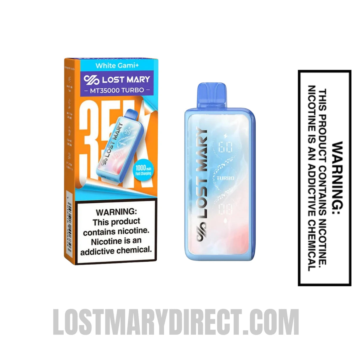 White Gami Lost Mary MT35000 Turbo Vape Package White Gami Lost Mary MT35000 Turbo Vape Package