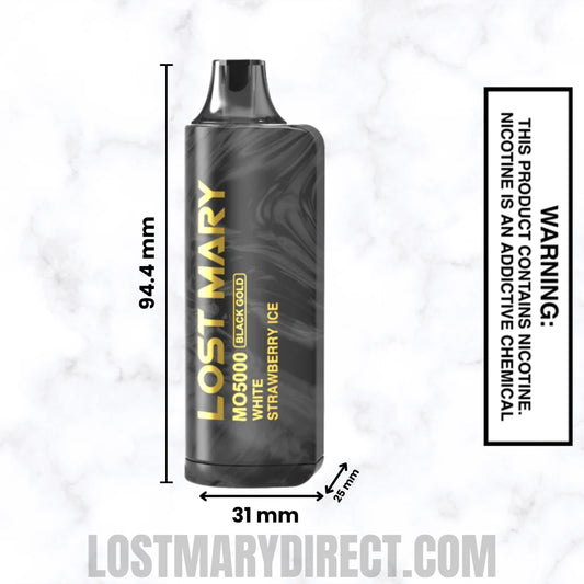 White Strawberry Ice Lost Mary MO5000 Disposable Vape Dimension White Strawberry Ice Lost Mary MO5000 Disposable Vape Dimension