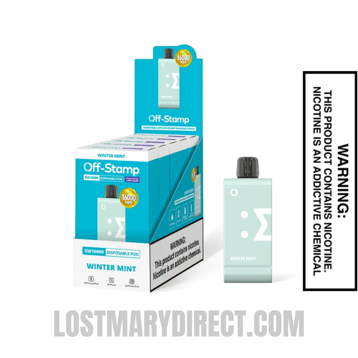 Winter Mint Off Stamp SW16000 Vape Kit Winter Mint Off Stamp SW16000 Vape Kit