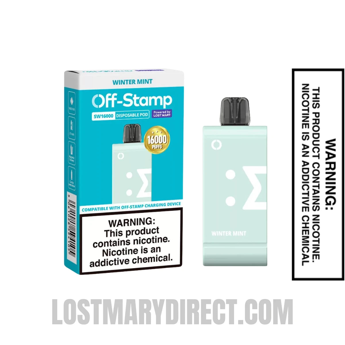 Winter Mint Off Stamp SW16000 Vape Kit Winter Mint Off Stamp SW16000 Vape Kit