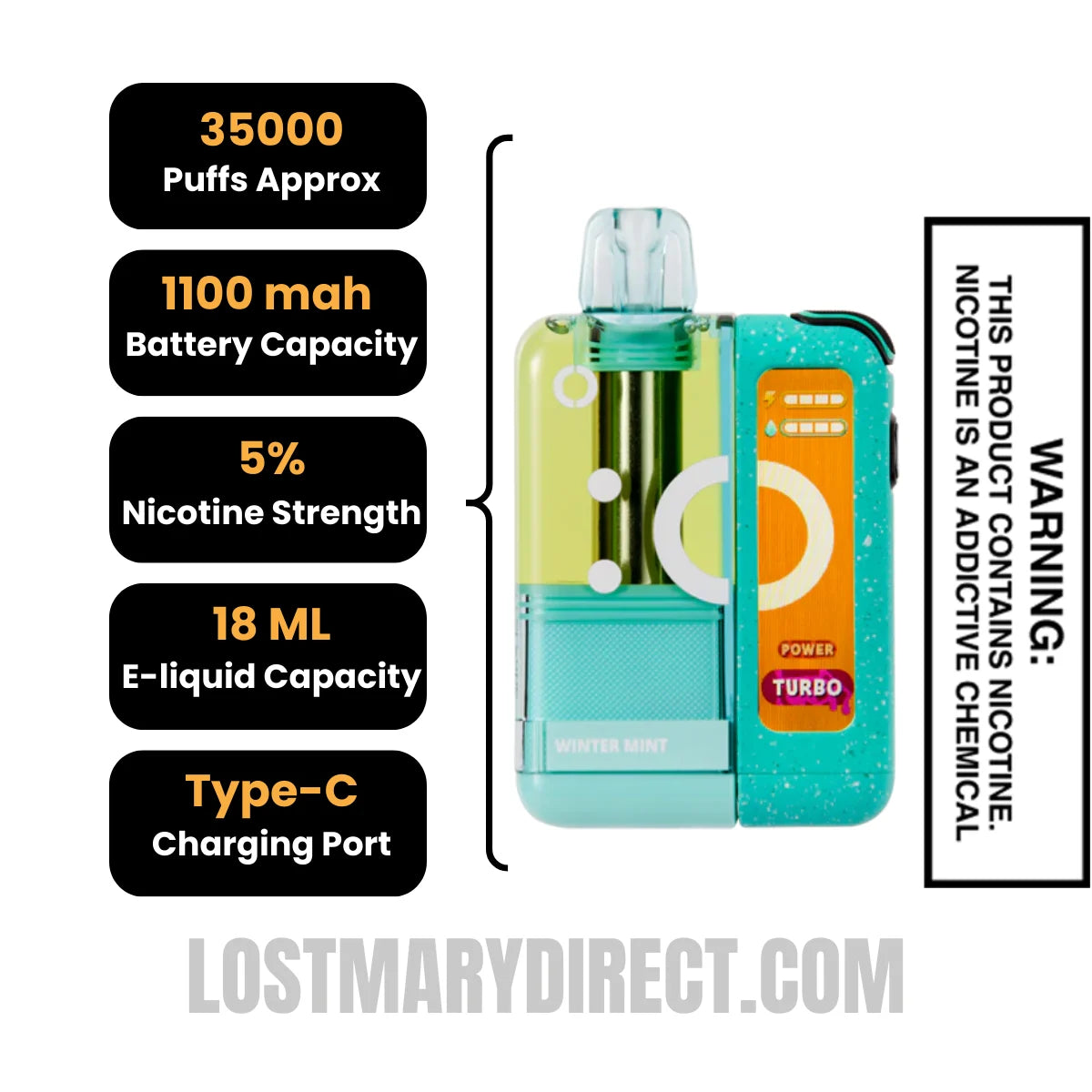 Winter Mint Off Stamp X Crystal Cube 35K Disposable Vape Kit with Specification Winter Mint Off Stamp X Crystal Cube 35K Disposable Vape Kit with Specification