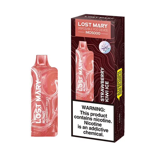 Strawberry Kiwi Ice Lost Mary MO5000 Disposable Vape With Package Box Strawberry Kiwi Ice Lost Mary MO5000 Disposable Vape With Package Box