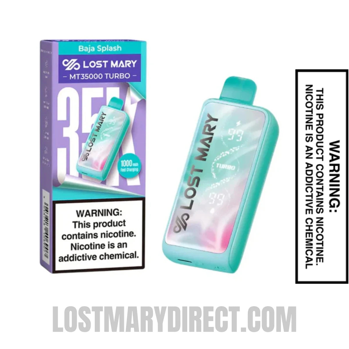 Baja Splash Lost Mary MT35000 Turbo Vape Package Box