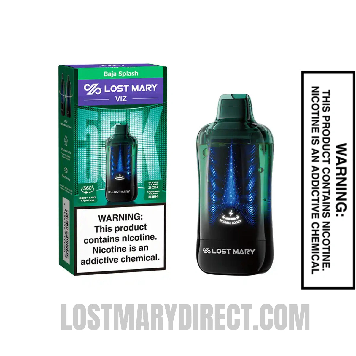 Baja Splash Lost Mary VIZ 55K Disposable Vape With Package Box
