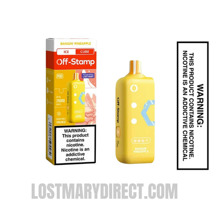 Bangin' Pineapple Off Stamp Ice Cube 25K Disposable Pod with Package Box