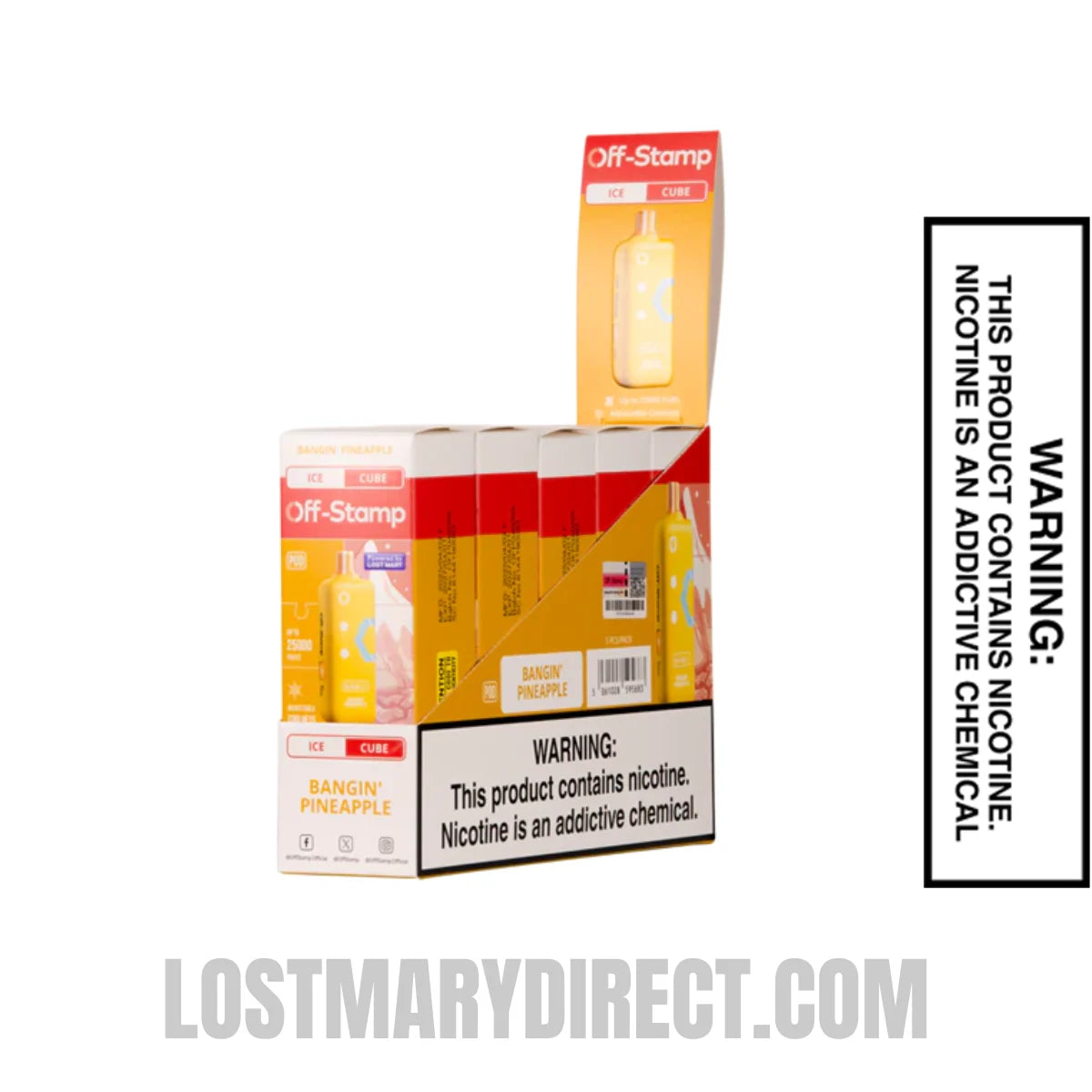 Bangin' Pineapple Off Stamp Ice Cube 25K Disposable Pod Bundle