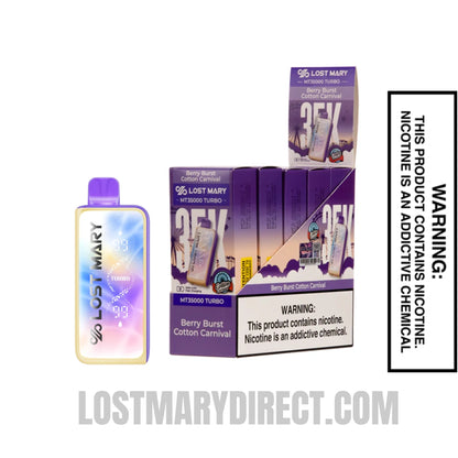 Berry Burst Cotton Carnival Lost Mary MT35000 Turbo Vape with Bundle Pack