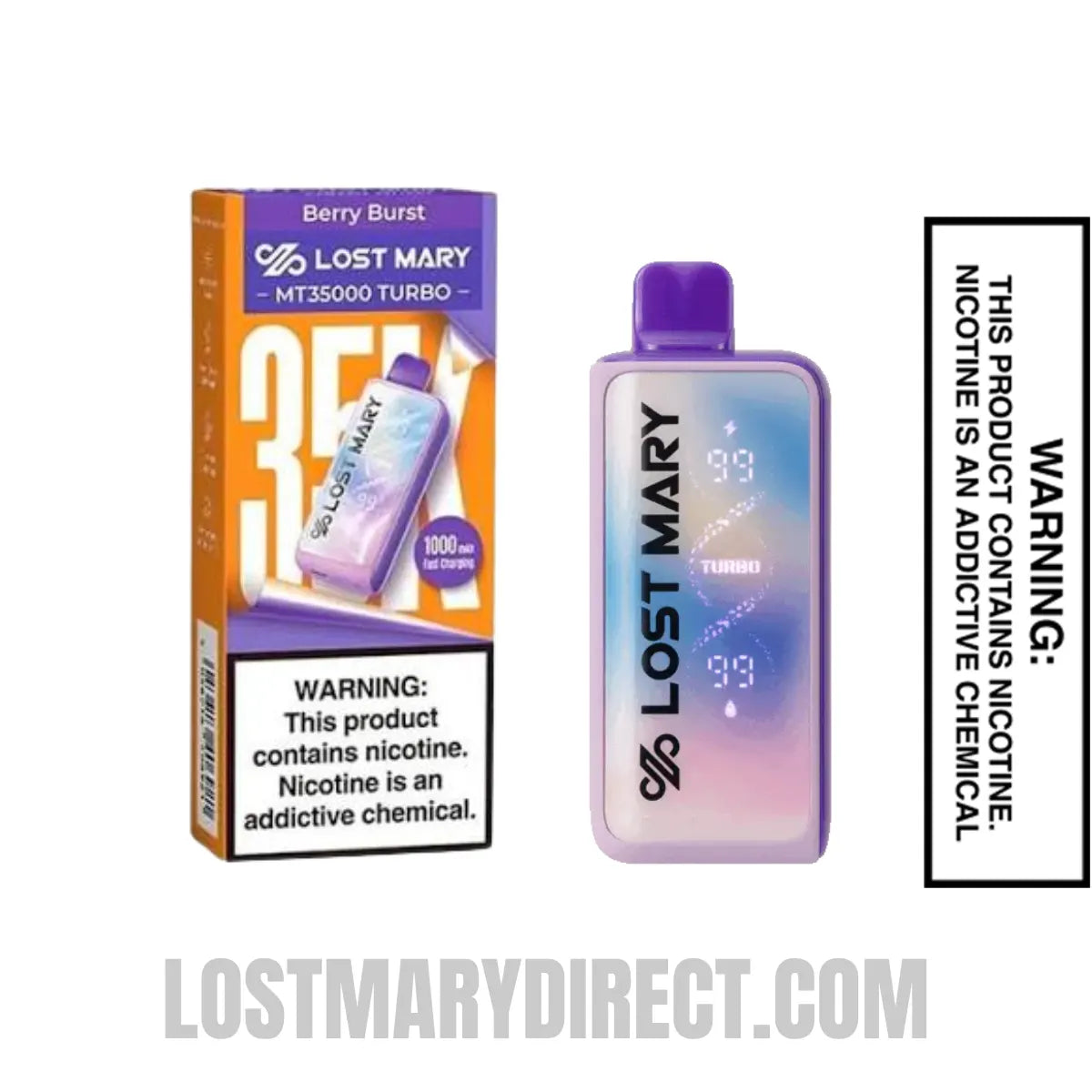 Berry Burst Lost Mary MT35000 Turbo Vape with Package box
