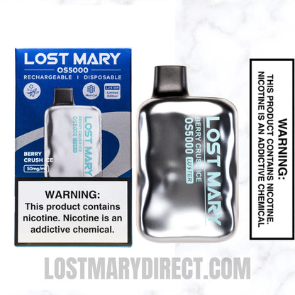 Berry Crush Ice Lost Mary OS5000 Luster Edition Vape With Package Box