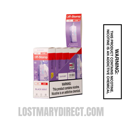 Black Mint Off Stamp Ice Cube 25K Disposable Pod Bundle