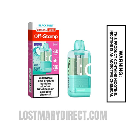 Black Mint Off Stamp X Cube Crystal Cube 35k Vape Pod With Package Box