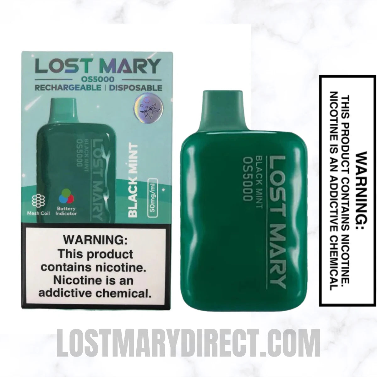 mint tobacco vape Elfliq - - 5.99 Black Mint Lost Mary OS5000