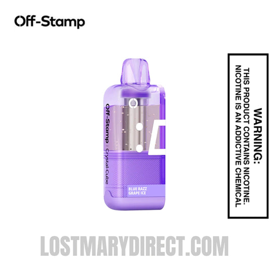 Blue Razz Grape Ice Off Stamp X Cube Crystal Cube 35k Pod