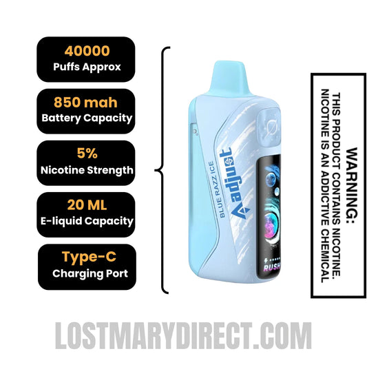 Blue Razz B Pop Adjust Mysweet 40k Disposable Vape
