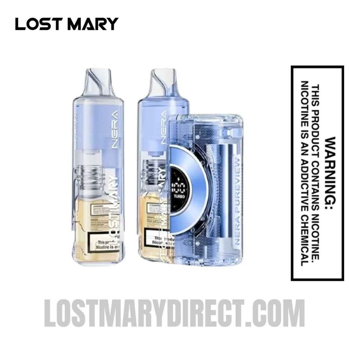 Blue Razz Ice Lost Mary Nera Pureview 40K Vape Kit