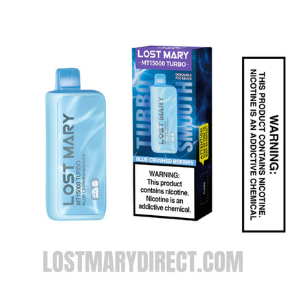 Blue Crushed Berries Lost Mary MT15000 Turbo With Package Box