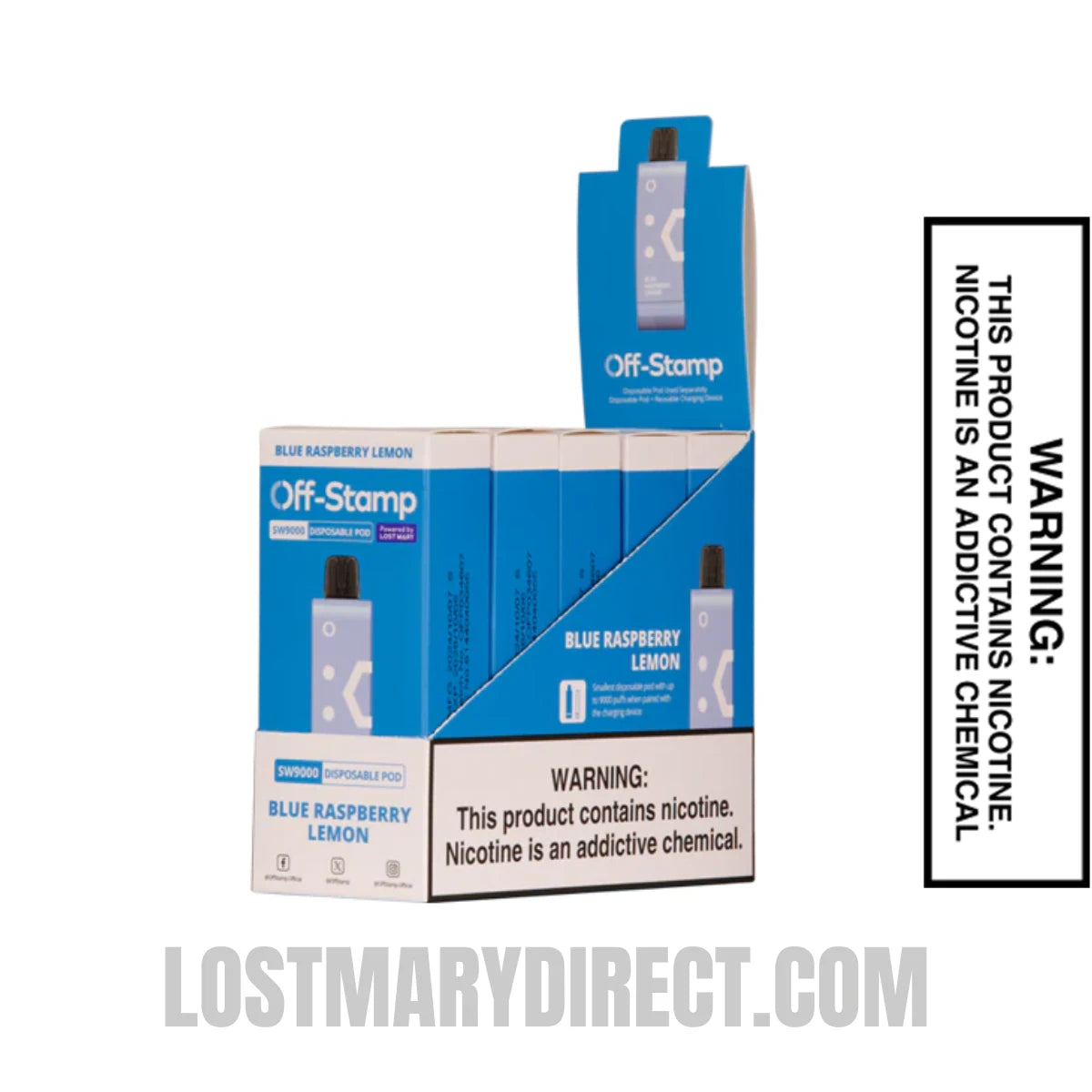 blue raspberry lemon off stamp sw9000 disposable With Bundle Pack