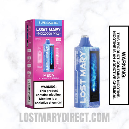 Blue Razz Ice Lost Mary MO20000 PRO Diposable Vape With Package Box