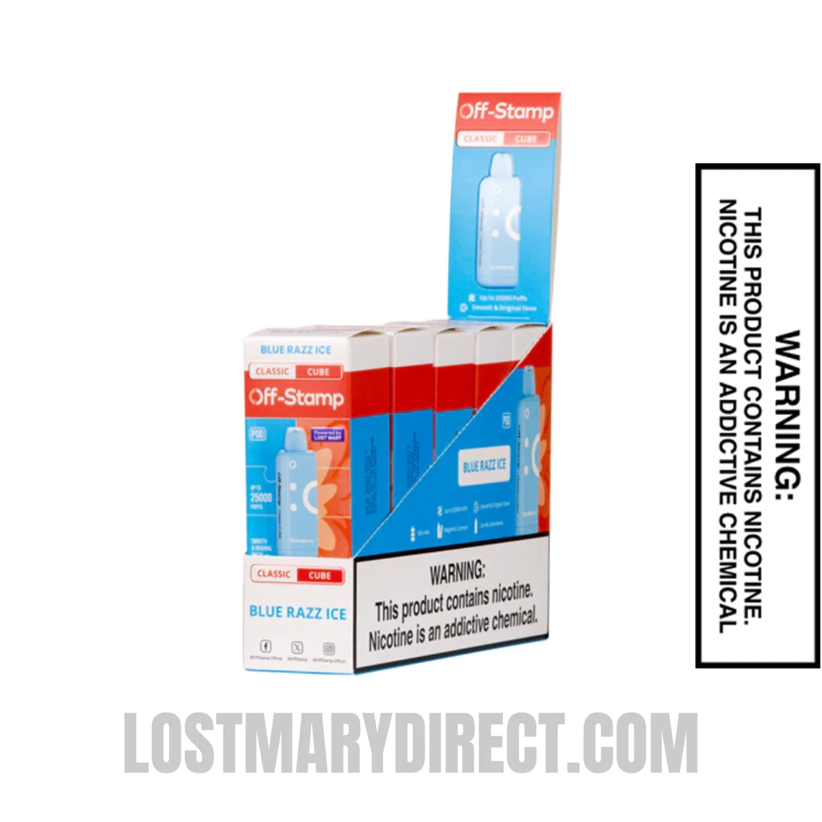 Blue Razz Ice Off Stamp Classic X-Cube Vape Pod With bundle Box