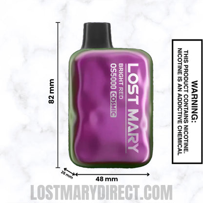 Bright Red Lost Mary OS5000 Cosmic Edition Vape Bright Red Lost Mary OS5000 Cosmic Edition Vape