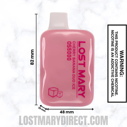 Cherry Banana Duo Ice Lost Mary OS5000 Disposable Vape Cherry Banana Duo Ice Lost Mary OS5000 Disposable Vape