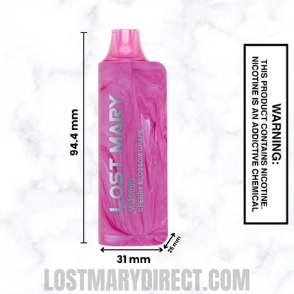 Cherry Blossom Grape Lost Mary MO5000 Disposable Vape Dimension 