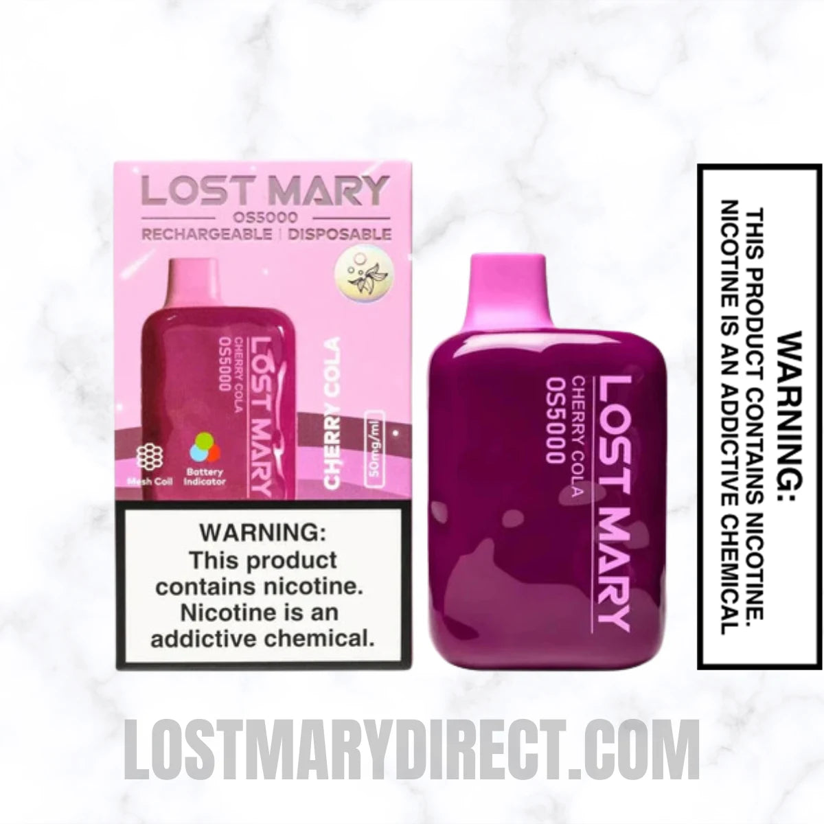 Cherry Cola Lost Mary OS5000 Disposable Vape With Package Box