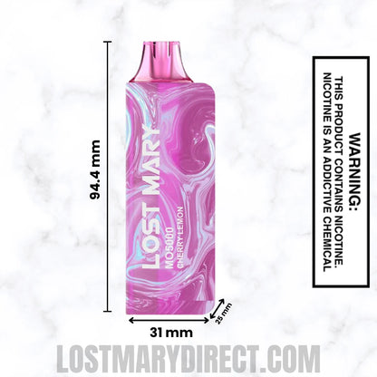 Cherry Lemon Lost Mary MO5000 Disposable Vape Dimension