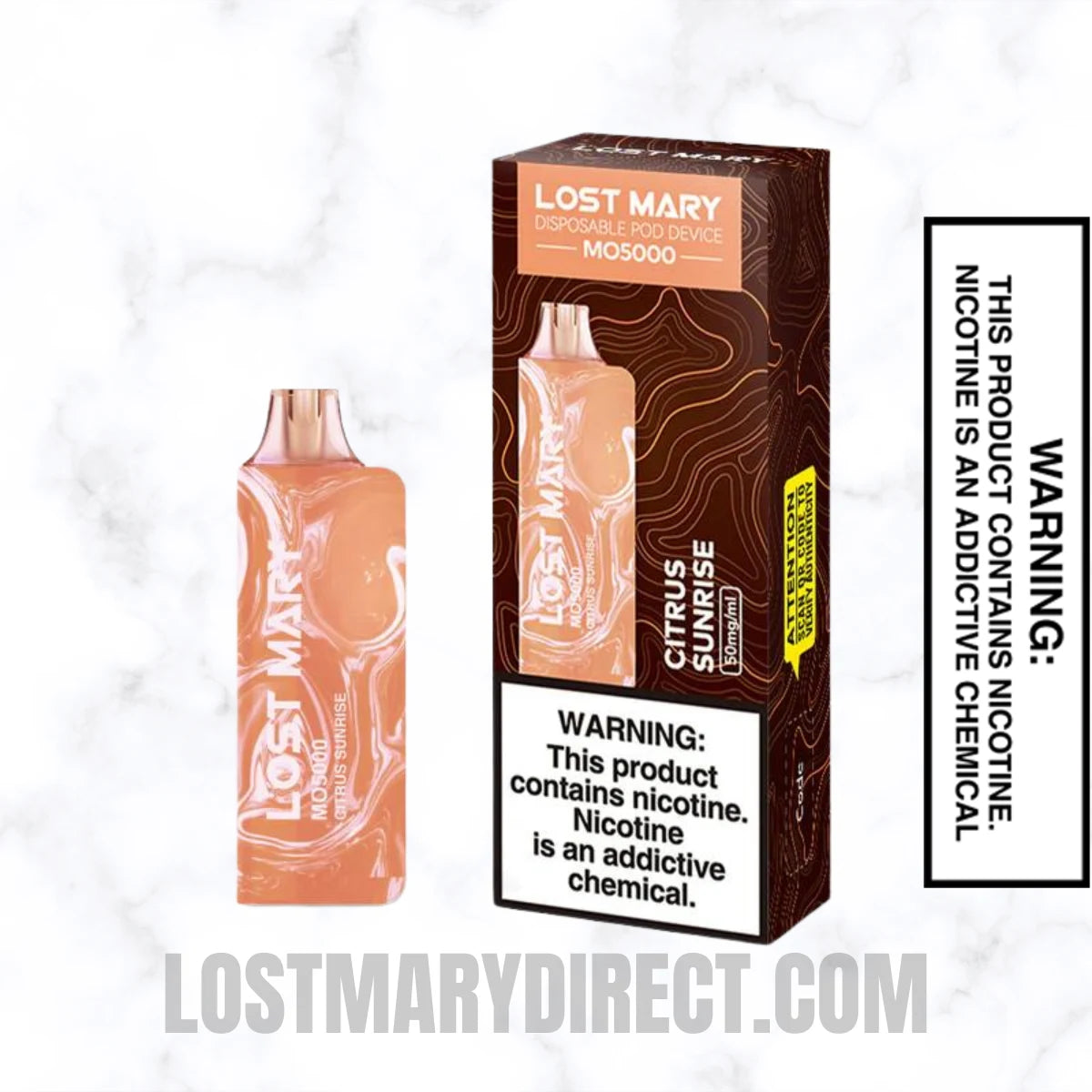 Citrus Sunrise Lost Mary MO5000 Disposable Vape With Package Box