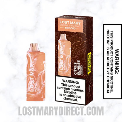 Citrus Sunrise Lost Mary MO5000 Disposable Vape With Package Box