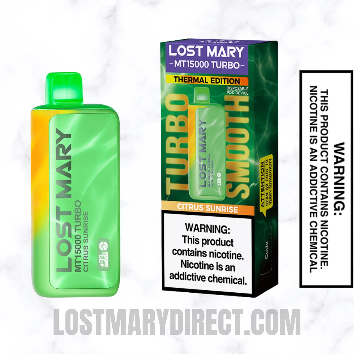 Citrus Sunrise Lost Mary MT15000 TURBO Vape With Package Box