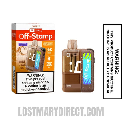 Coffee Off Stamp X Cube 25K Disposable Vape Kit Package