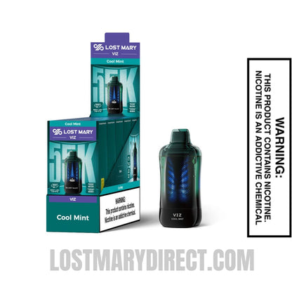 Cool Mint Lost Mary VIZ 55K Disposable Vape With Bundle Pack