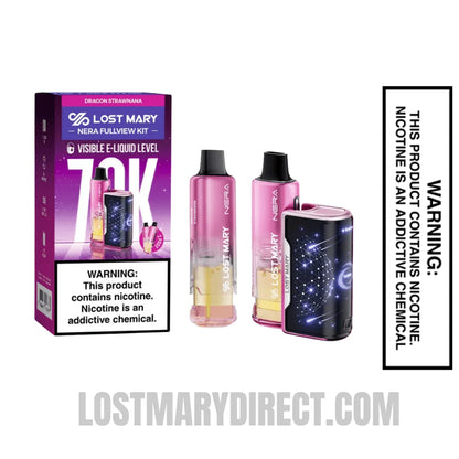 Dragon Strawnana Lost Mary Nera Fullview 70K Vape Kit with package 
