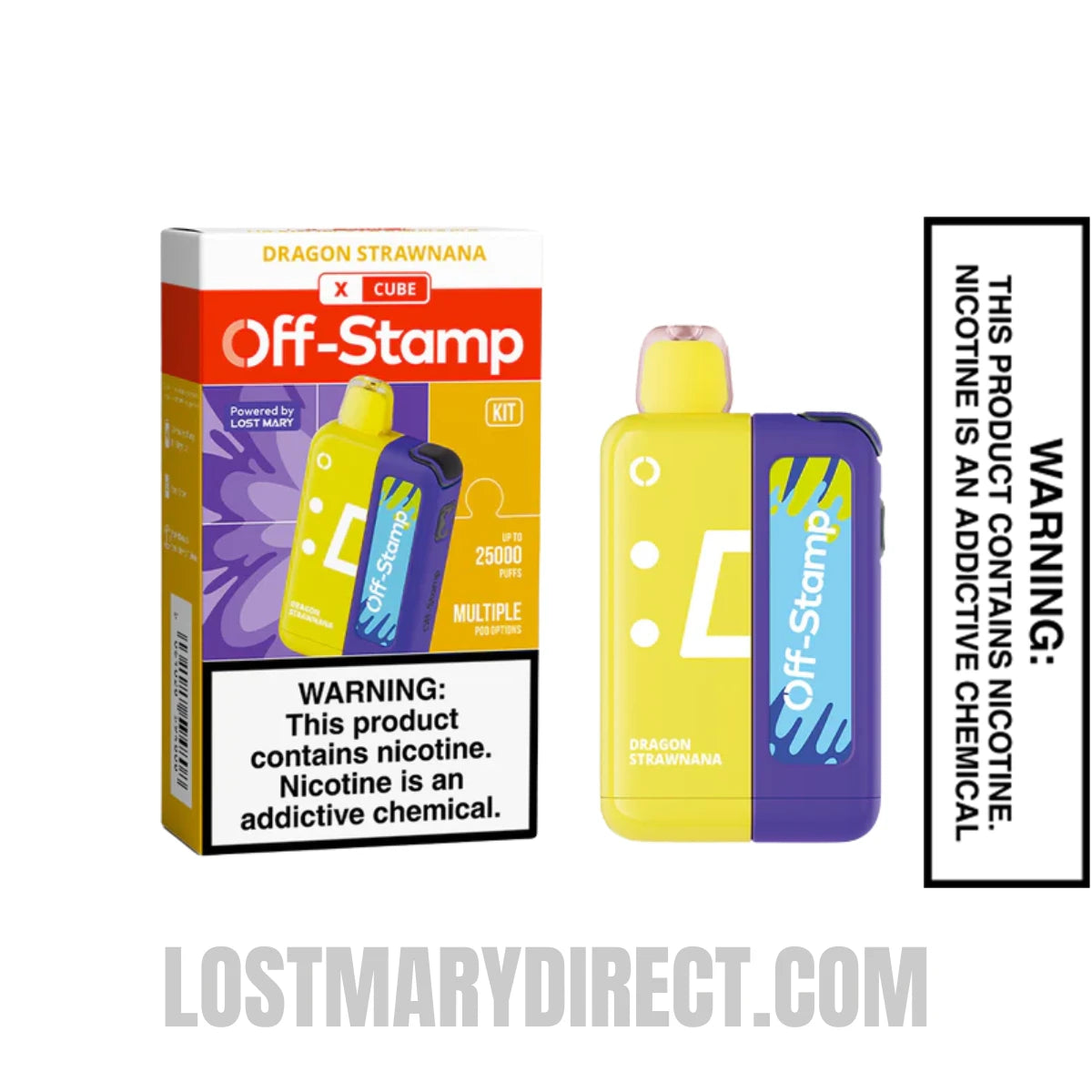 Dragon Strawnana Off Stamp X-Cube Vape Kit With Package Box