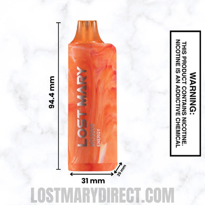 Energize Lost Mary MO5000 Disposable Vape Dimension