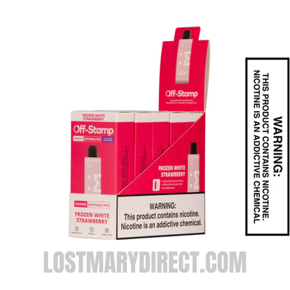 Frozen White Strawberry Off Stamp SW9000 Disposable Pod Frozen White Strawberry Off Stamp SW9000 Disposable Pod