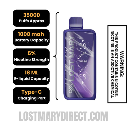 Mountain Berry Lost Mary MT35000 Turbo Vape | LostMaryDirect