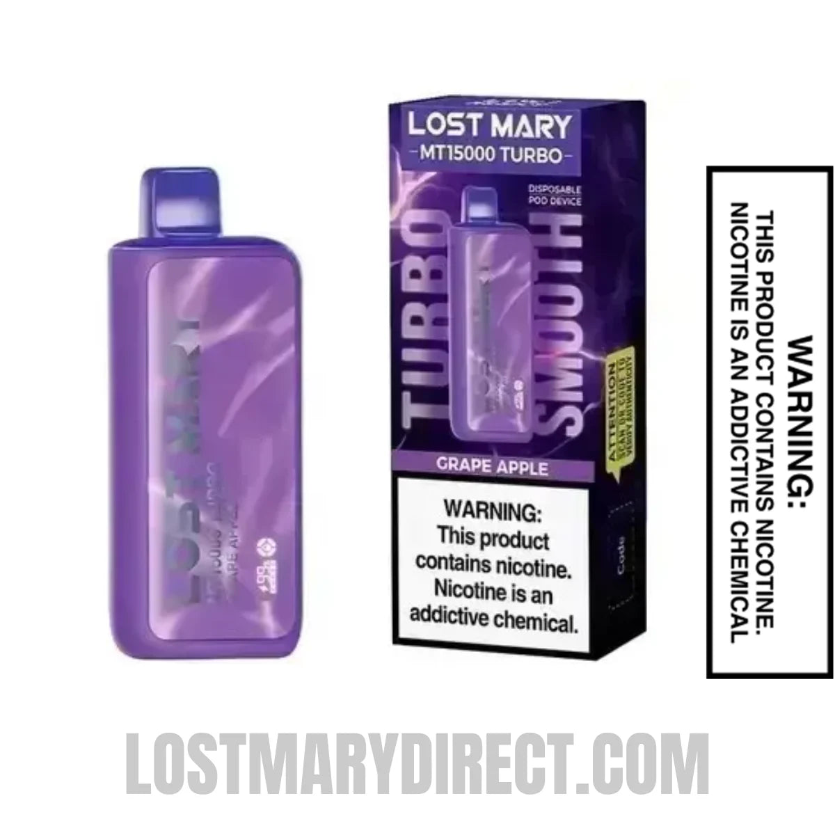 Grape Apple Lost Mary MT15000 Turbo With Package Box