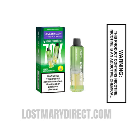Hawaiian Punch Lost Mary Nera Fullview 70K Disposable Vape Pod with package