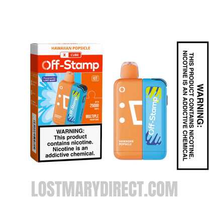 Hawaiian Popsicle Off Stamp X-Cube Vape Kit With Package Box