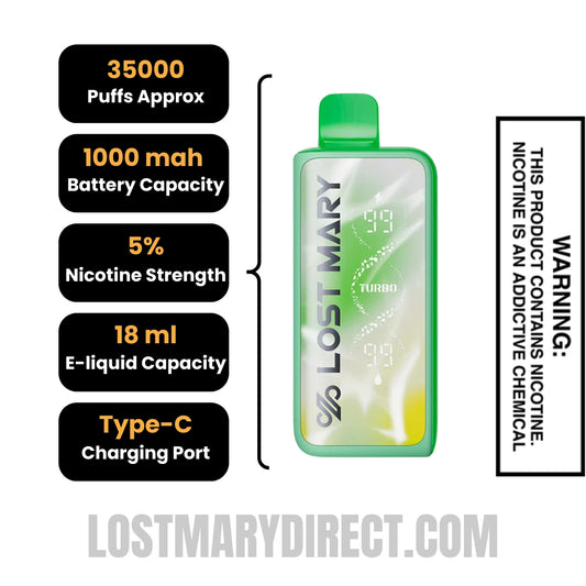 Kiwi Passion Fruit Guava Lost Mary OS5000 Disposable Vape Kiwi Passion Fruit Guava Lost Mary OS5000 Disposable Vape