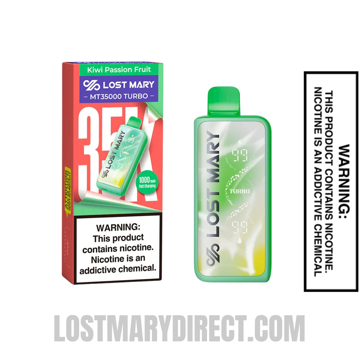 Kiwi Passion Fruit Lost Mary MT35000 Disposable Vape With Package Box