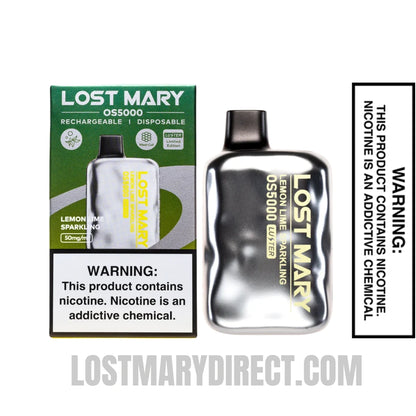 Lemon Lime Lost Mary OS5000 Luster Edition Vape With Package box